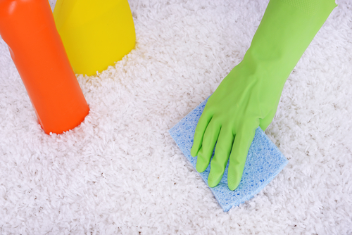 How do you clean a dirty rug by hand