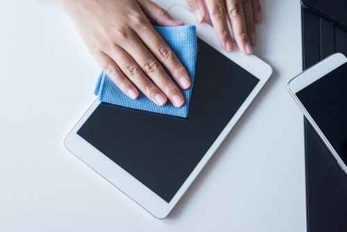How do you sanitize technology?